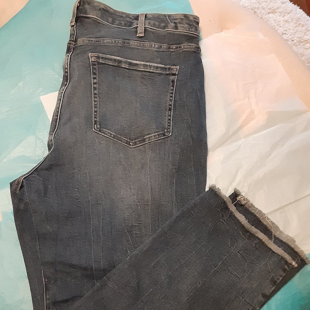 NWT Lane Bryant Jeans sz 24 mid-rise fringe bottom